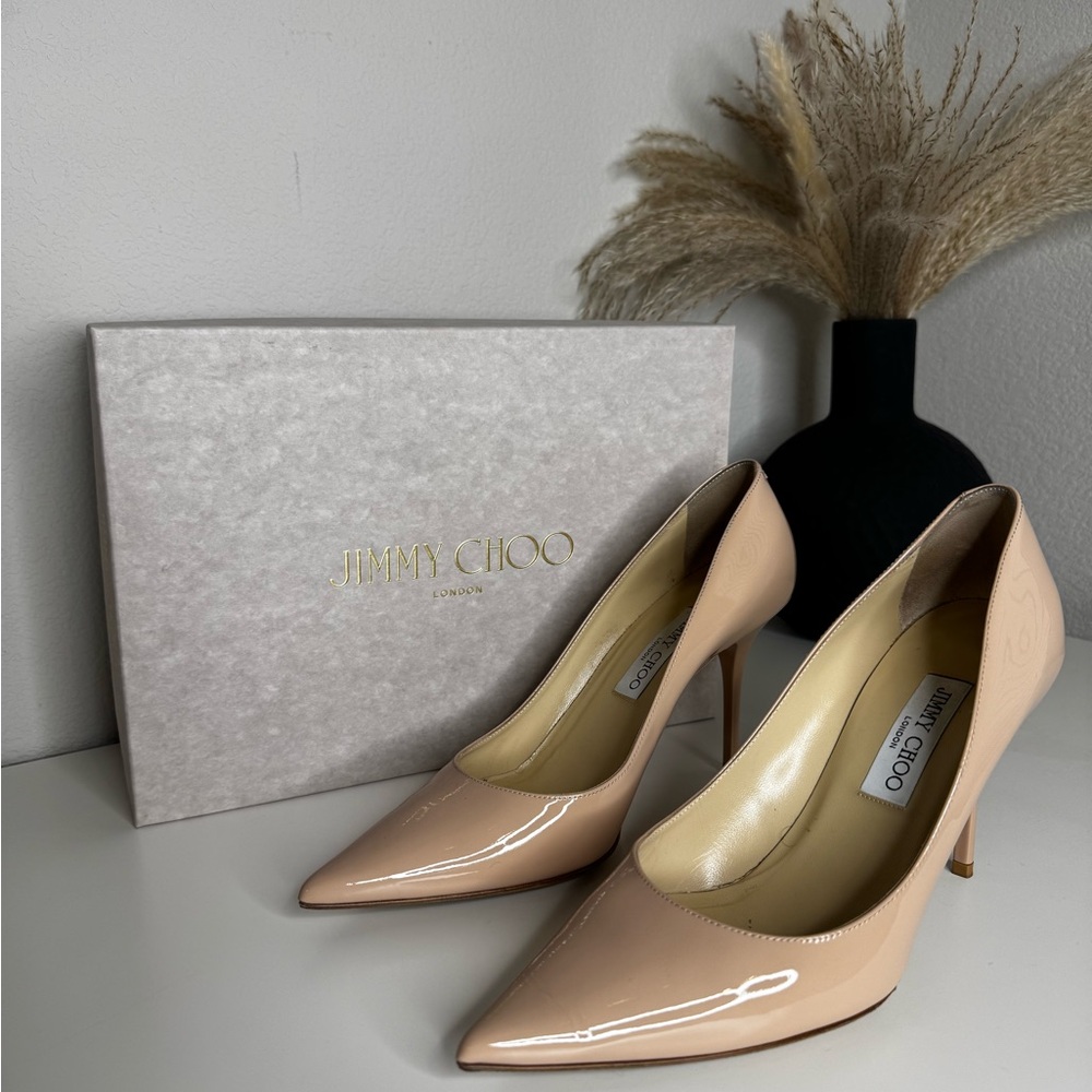 Jimmy Choo Blush Patent Leather Heels